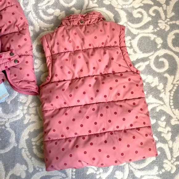 Mini Boden Puffer Dot Coat 2-in-1 sz 5/6yr - Picture 4 of 5